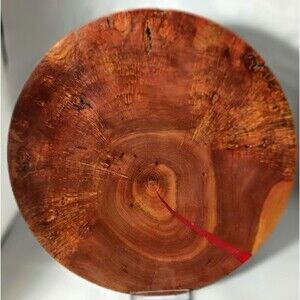 Hand Turned Black Cherry Burl Display Plate Platter Artsy  Wood bowl blank art